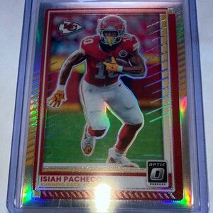 2025 Panini Isiah Pacheco Kansas City Chiefs Football HOLO Prizm Card NM+